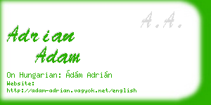 adrian adam business card